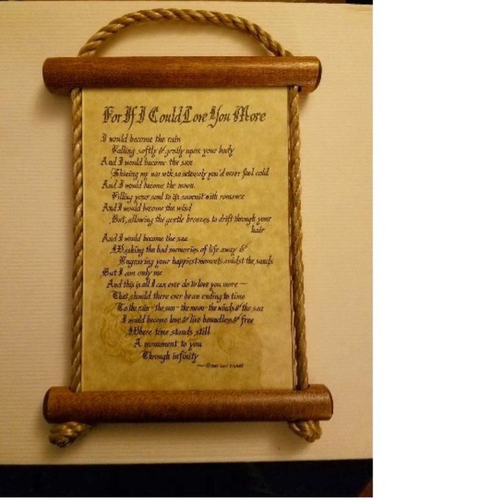 💖✨BEAUTIFUL✨💖New Vintage Scroll Shop Plaque "For If I Could Love You More"
